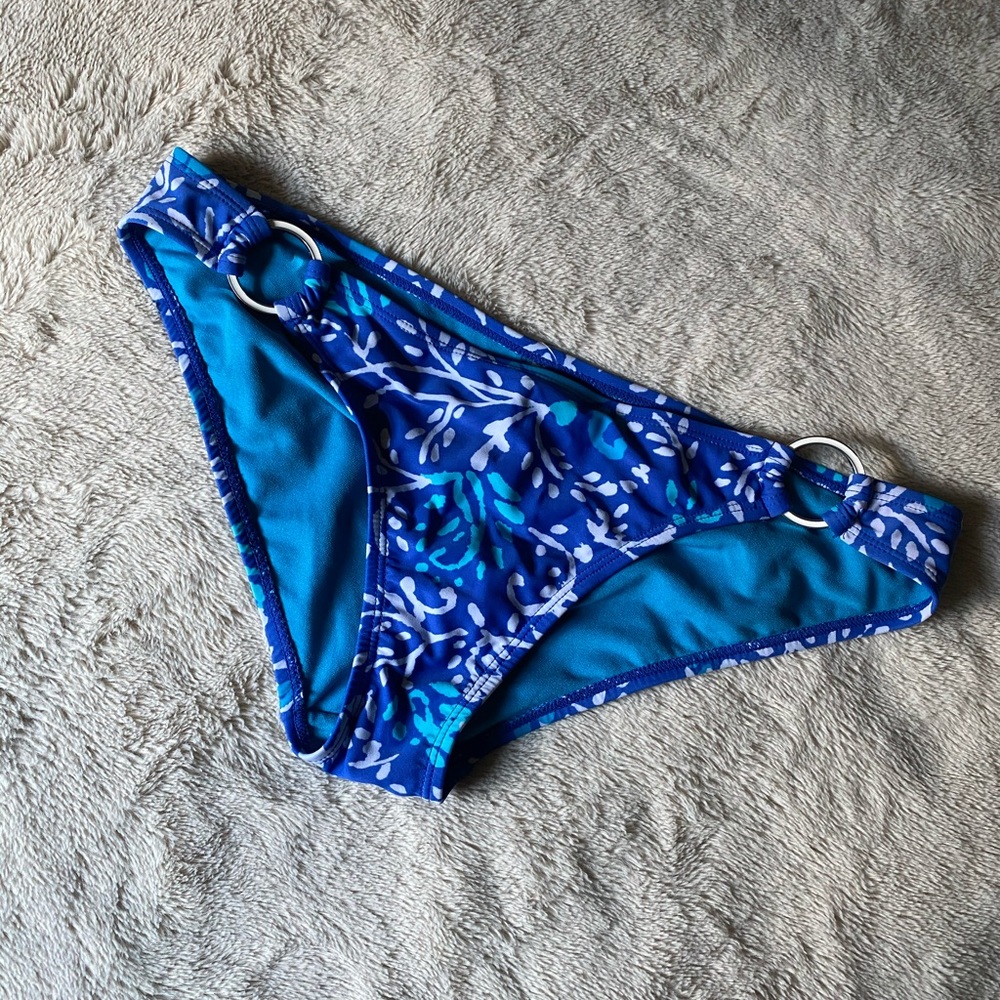 Blue Floral Bikini Bottoms
